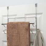 Load image into Gallery viewer, Home Basics Over the Door Hook with Towel Bar, Chrome $10.00 EACH, CASE PACK OF 8
