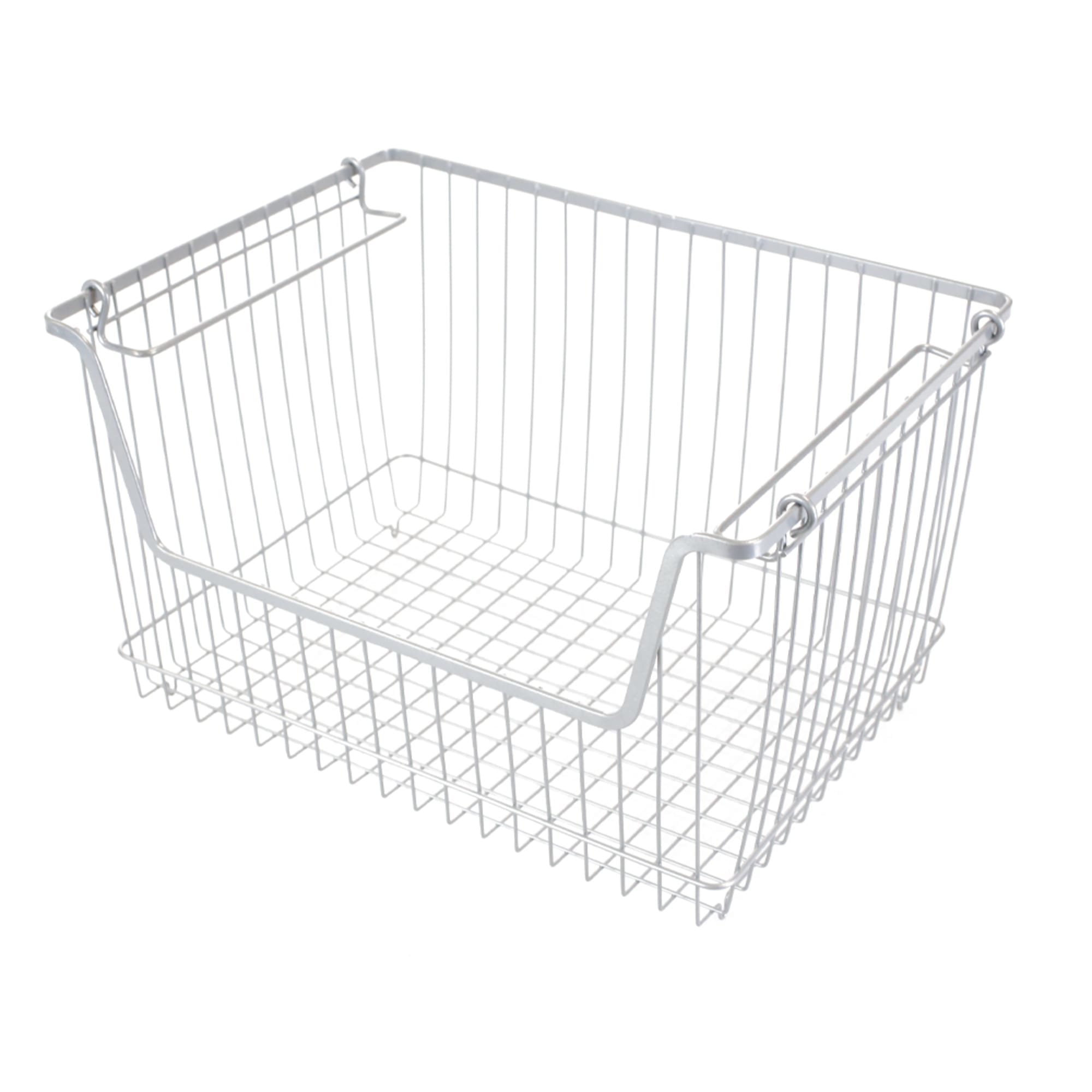 Home Basics Small Powder Coated Steel Wire Storage Basket, Grey $6.00 EACH, CASE PACK OF 12