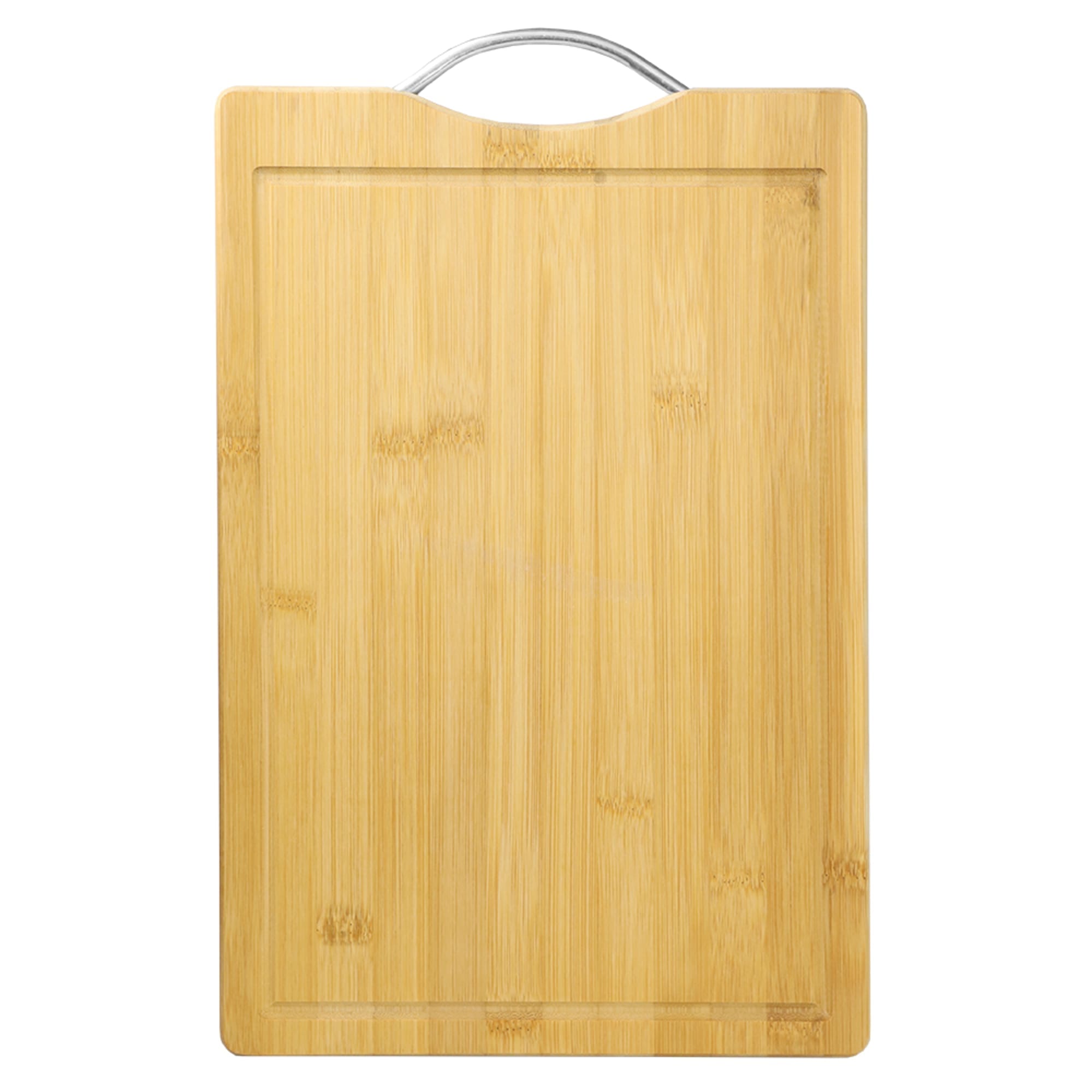 Home Basics 10" x 15" Bamboo Cutting Board with Juice Groove and Stainless Steel Handle $5.00 EACH, CASE PACK OF 12