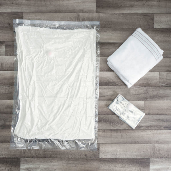 Home Basics X-Large Plastic Vacuum Storage Bag, (Pack of 2