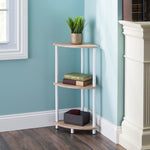 Load image into Gallery viewer, Home Basics MDF 3 Tier Arc Corner Shelf, Natural $20.00 EACH, CASE PACK OF 3
