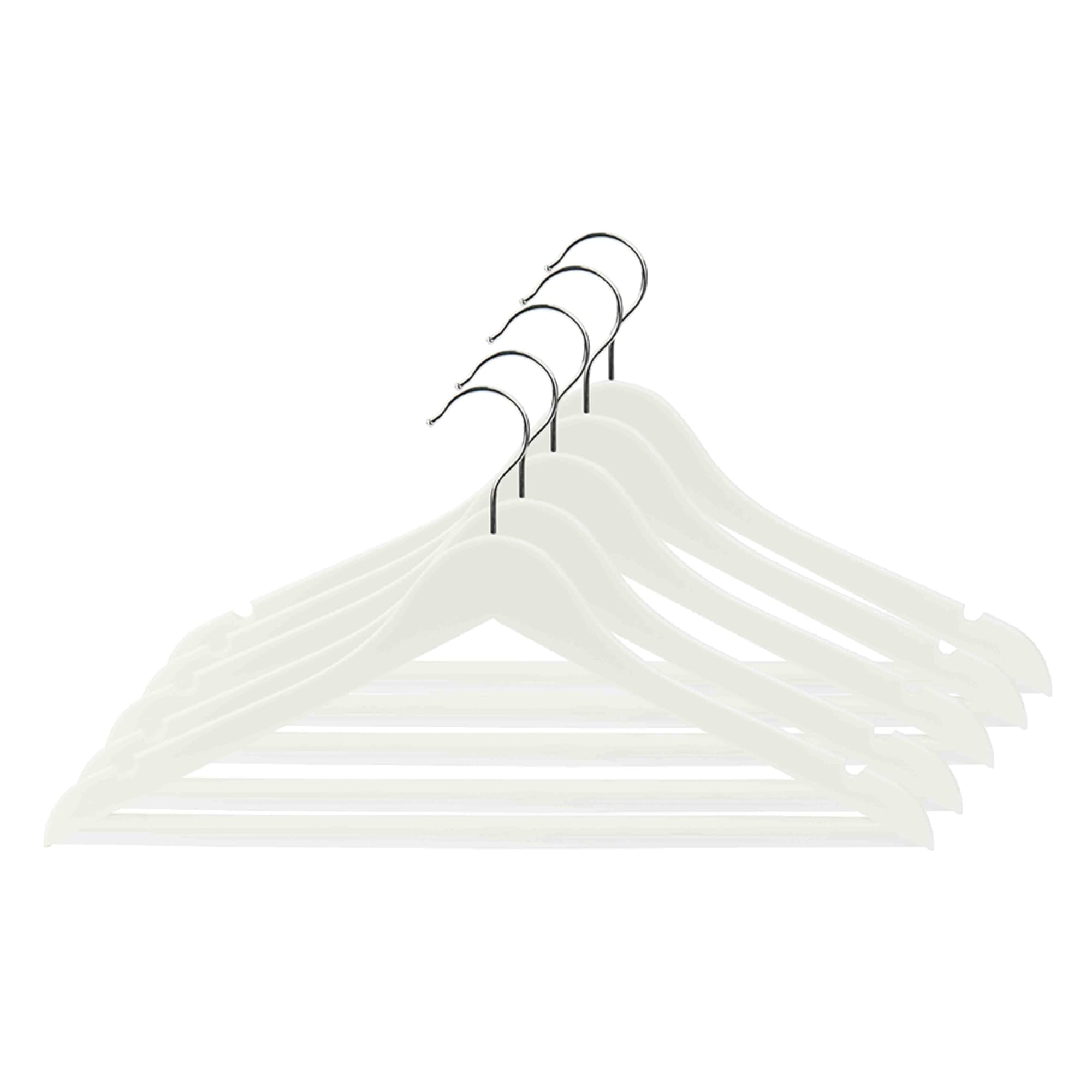 Home Basics Plastic Hanger, (Pack of 5), White $5.00 EACH, CASE PACK OF 12