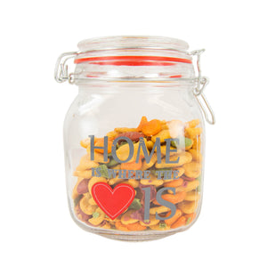 Home Basics Home is Where the Heart Is 34 oz. Glass Jar $2.50 EACH, CASE PACK OF 12