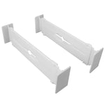 Load image into Gallery viewer, Home Basics 2 Piece Plastic Adjustable Drawer Dividers, White $4.00 EACH, CASE PACK OF 12
