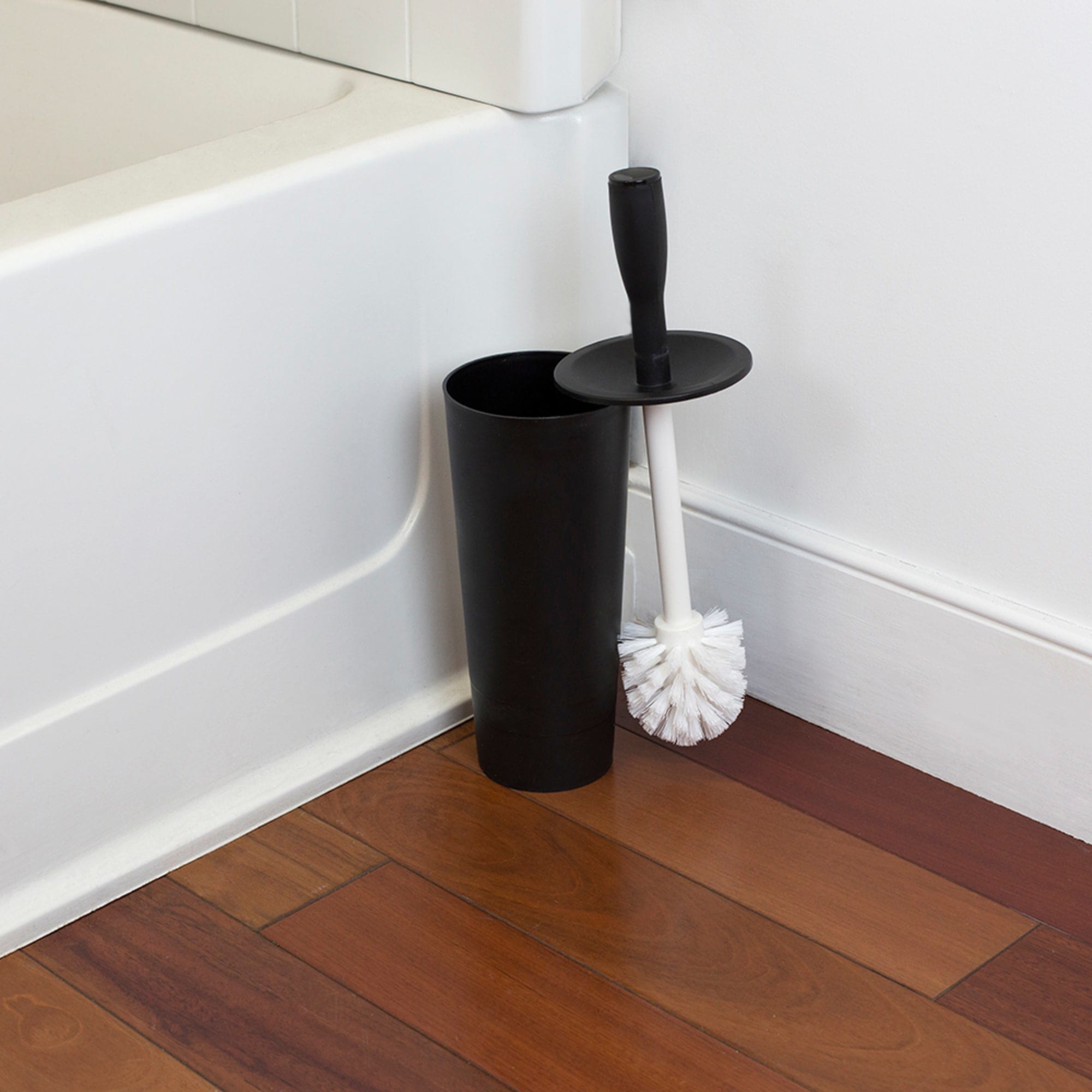 Home Basics Plastic Toilet Brush Holder, Black $6.00 EACH, CASE PACK OF 12