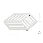 Load image into Gallery viewer, Home Basics Lines Cast Iron Trivet, White $8.00 EACH, CASE PACK OF 6
