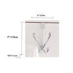 Load image into Gallery viewer, Home Basics Over the Door Double Hanging Hook, Chrome $3.00 EACH, CASE PACK OF 12
