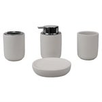 Load image into Gallery viewer, Home Basics Luxem 4 Piece Ceramic Bath Accessory Set, White $10.00 EACH, CASE PACK OF 12
