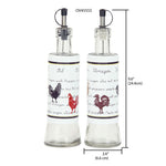 Load image into Gallery viewer, Home Basics Country Rooster 2 Piece Stainless Steel Oil and Vinegar Set, White $5 EACH, CASE PACK OF 12
