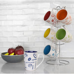 Load image into Gallery viewer, Home Basics 6 Piece Mug Set with Stand $15.00 EACH, CASE PACK OF 6
