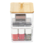 Load image into Gallery viewer, Home Basics 2 Tier Cosmetic Organizer with Bamboo Lid $6.00 EACH, CASE PACK OF 12

