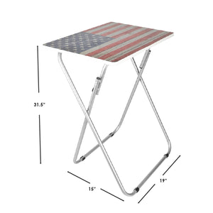 Home Basics USA Flag Folding Tray Table, Multi-color $15.00 EACH, CASE PACK OF 6