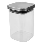 Load image into Gallery viewer, Michael Graves Design Medium 37 Ounce Square Borosilicate Glass Canister with Stainless Steel Top $5 EACH, CASE PACK OF 12
