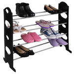 Load image into Gallery viewer, Home Basics 20 Pair  Metal and Plastic Shoe Rack, Black $12.00 EACH, CASE PACK OF 12
