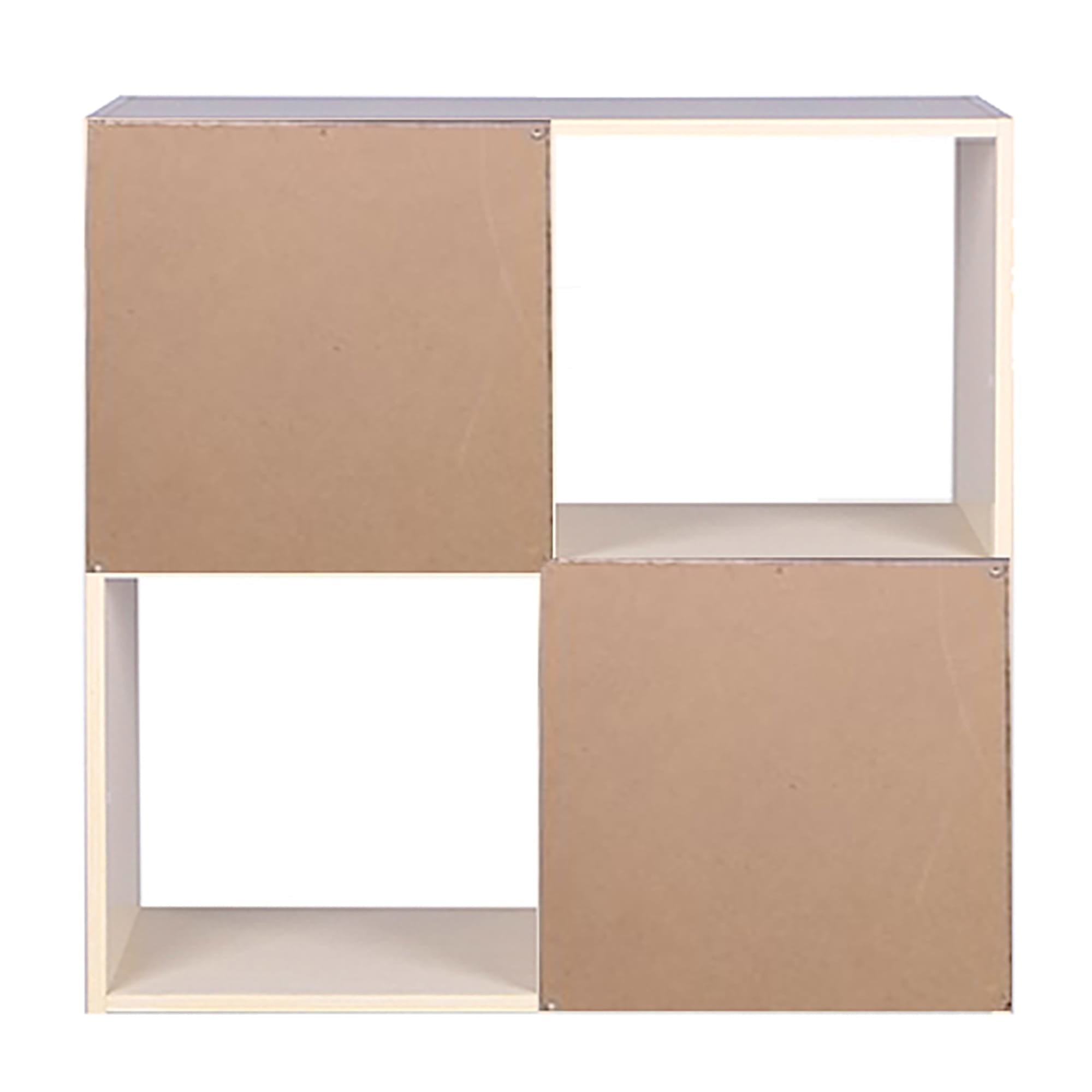 Home Basics Open and Enclosed 4 Cube MDF Storage Organizer, Oak $30.00 EACH, CASE PACK OF 1
