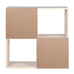 Load image into Gallery viewer, Home Basics Open and Enclosed 4 Cube MDF Storage Organizer, Oak $30.00 EACH, CASE PACK OF 1
