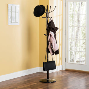 Home Basics 16 Hook Free Standing Coat Rack with Weighted Base, Brown $20.00 EACH, CASE PACK OF 1