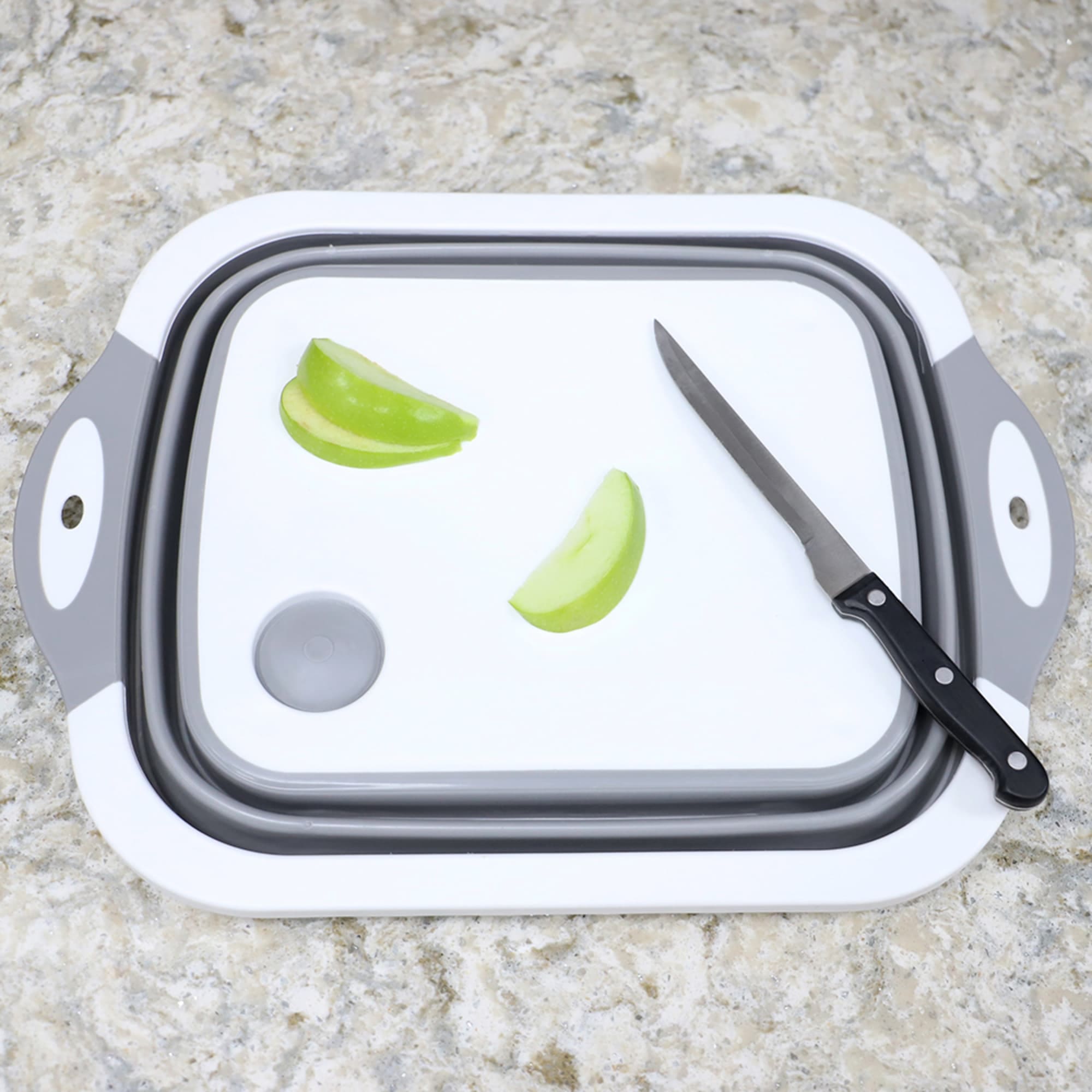 Home Basics 3-in-1 Collapsible Basket Cutting Board Strainer $6.00 EACH, CASE PACK OF 12