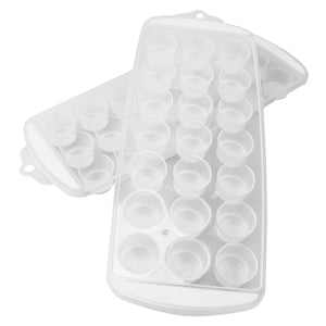 Home Basics Ultra-Slim Plastic Pop-Out Ice Cube Tray, (Pack of 2