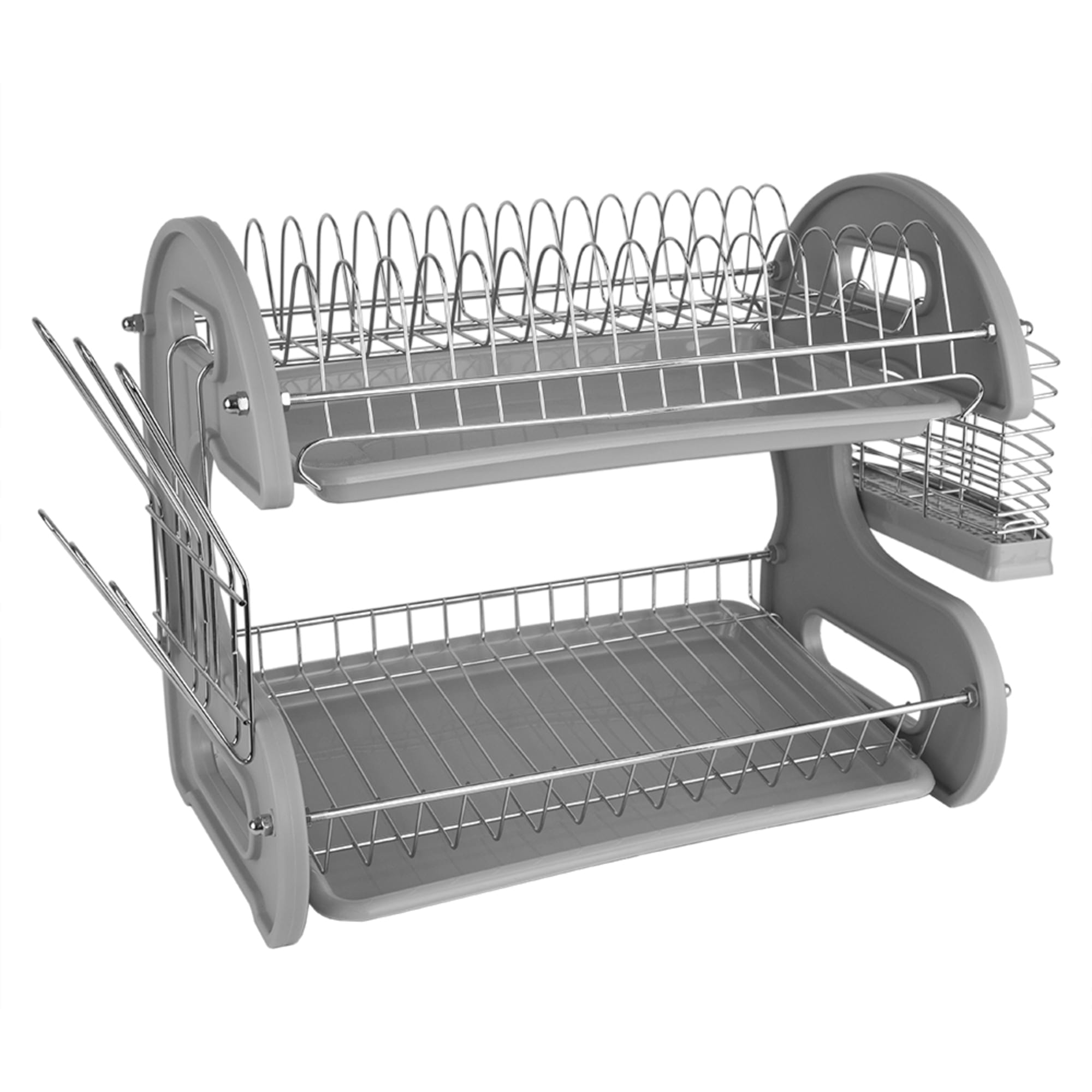 Home Basics S Shape  2 Tier Dish Drainer, Grey $20.00 EACH, CASE PACK OF 6