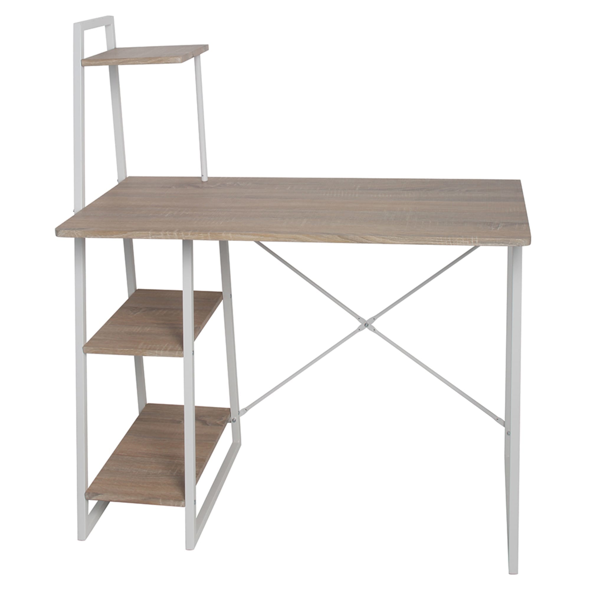 Home Basics Computer Desk With 3 Shelves, Natural $50.00 EACH, CASE PACK OF 1