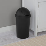 Load image into Gallery viewer, Sterilite 3 Gallon / 11.4 Liter Round SwingTop Wastebasket Black $7.00 EACH, CASE PACK OF 6
