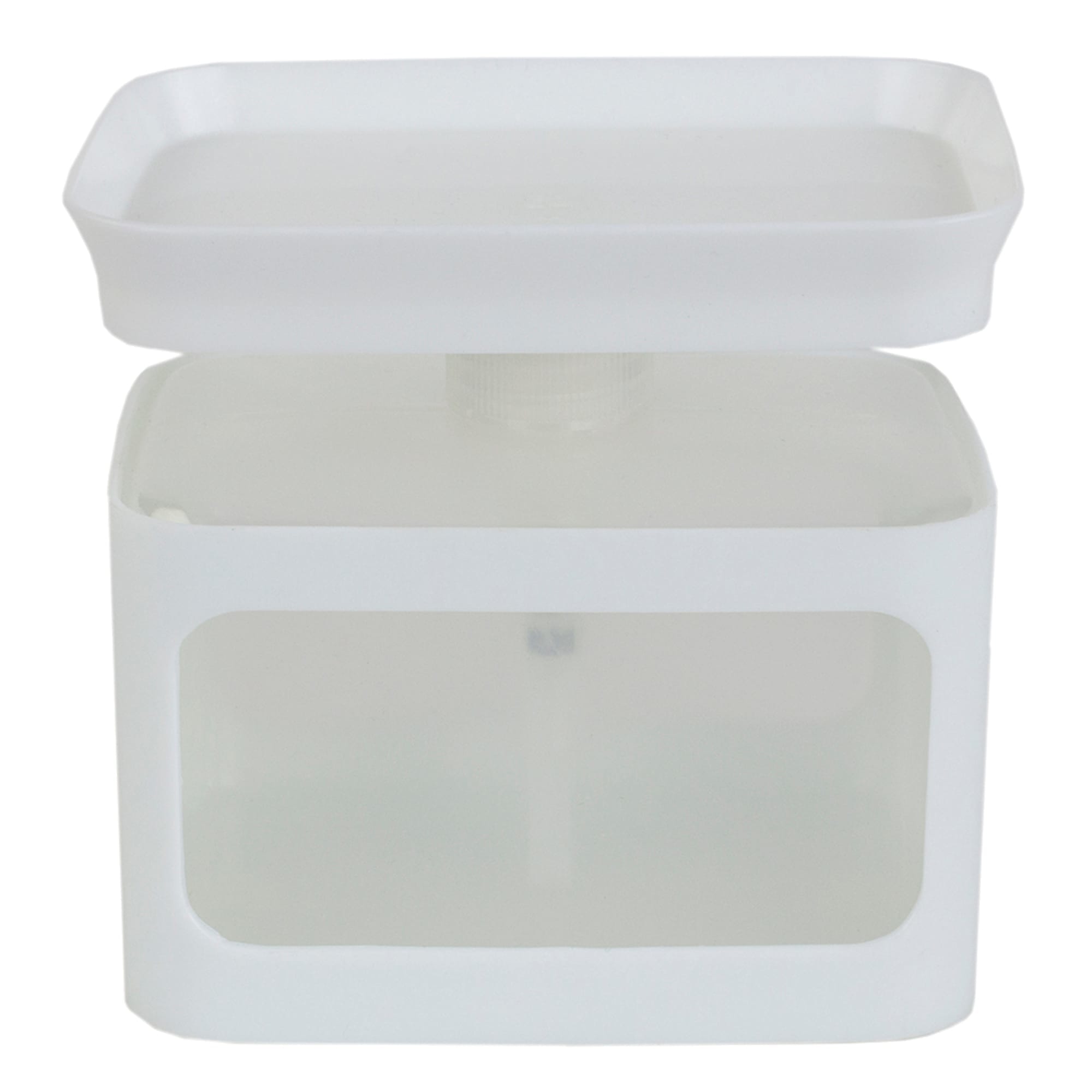 Home Basics Soap Dispensing Sponge Holder, White $4.00 EACH, CASE PACK OF 24