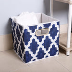 Load image into Gallery viewer, Home Basics Lattice Collapsible Non-Woven Storage Bin with Grommet Handle, Navy $5.00 EACH, CASE PACK OF 12
