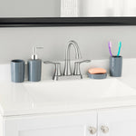 Load image into Gallery viewer, Home Basics Horizon 4 Piece Ceramic Bath Accessory Set, Grey $10 EACH, CASE PACK OF 12
