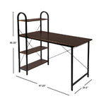 Load image into Gallery viewer, Home Basics Computer Desk with Shelves $100.00 EACH, CASE PACK OF 1
