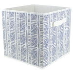 Load image into Gallery viewer, Home Basics Aztec Collapsible Non-Woven Storage Cube, Navy $3.00 EACH, CASE PACK OF 12
