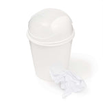 Load image into Gallery viewer, Home Basics 3 Liter Clear Swing Top Waste Bin with Removable Lid, White  $4 EACH, CASE PACK OF 6
