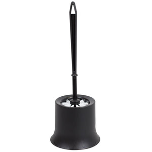 Home Basics Plastic Toilet Brush with Compact Holder, Black $4 EACH, CASE PACK OF 12