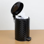 Load image into Gallery viewer, Home Basics 3 Liter Step-On Textured Steel Waste Bin, Black $8.00 EACH, CASE PACK OF 6

