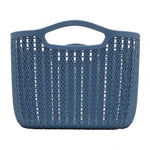 Load image into Gallery viewer, Home Basics 9L Crochet-Designed Plastic Basket, Blue $5.00 EACH, CASE PACK OF 12
