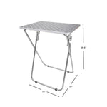 Load image into Gallery viewer, Home Basics Lattice Multi-Purpose Foldable Table, Grey/White $15.00 EACH, CASE PACK OF 6
