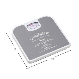 Home Basics Paris Mechanical Weighing Scale, Grey $8.00 EACH, CASE PACK OF 6