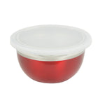 Load image into Gallery viewer, Home Basics Stainless Steel Bowl Set with Lids, Red $7.50 EACH, CASE PACK OF 12
