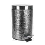 Load image into Gallery viewer, Home Basics Hammered Stainless Steel Waste Bin $8.00 EACH, CASE PACK OF 6
