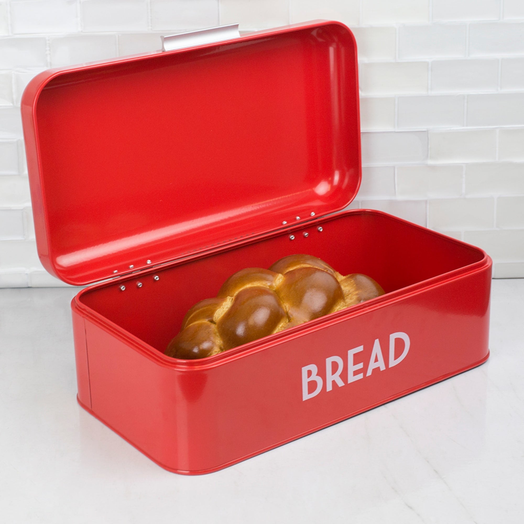Home Basics Metal Bread Box with Lid $25.00 EACH, CASE PACK OF 4