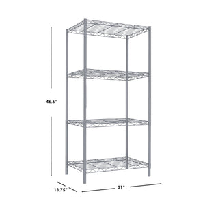 Home Basics 4 Tier Metal Wire Shelf, Grey $40.00 EACH, CASE PACK OF 4