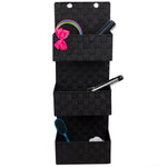 Load image into Gallery viewer, Home Basics 3 Tier  Polyester  Woven  Hanging Organizer, Black $12 EACH, CASE PACK OF 6
