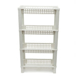 Load image into Gallery viewer, Home Basics 4-Tier Plastic Standing Baskets, White  $8.00 EACH, CASE PACK OF 10
