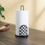 Load image into Gallery viewer, Home Basics Lattice Collection Paper Towel Holder, Black $6.00 EACH, CASE PACK OF 12
