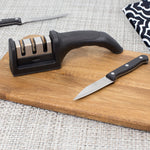 Load image into Gallery viewer, Home Basics 3 Stage Precision Edge Knife Sharpener, Black $4.00 EACH, CASE PACK OF 12
