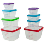 Load image into Gallery viewer, Home Basics 16 Piece Nesting Plastic Food Storage Container Set with Multi-Color Snap-On Lids $8.00 EACH, CASE PACK OF 12
