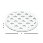Load image into Gallery viewer, Home Basics Weave Round Cast Iron Trivet, White $8.00 EACH, CASE PACK OF 6
