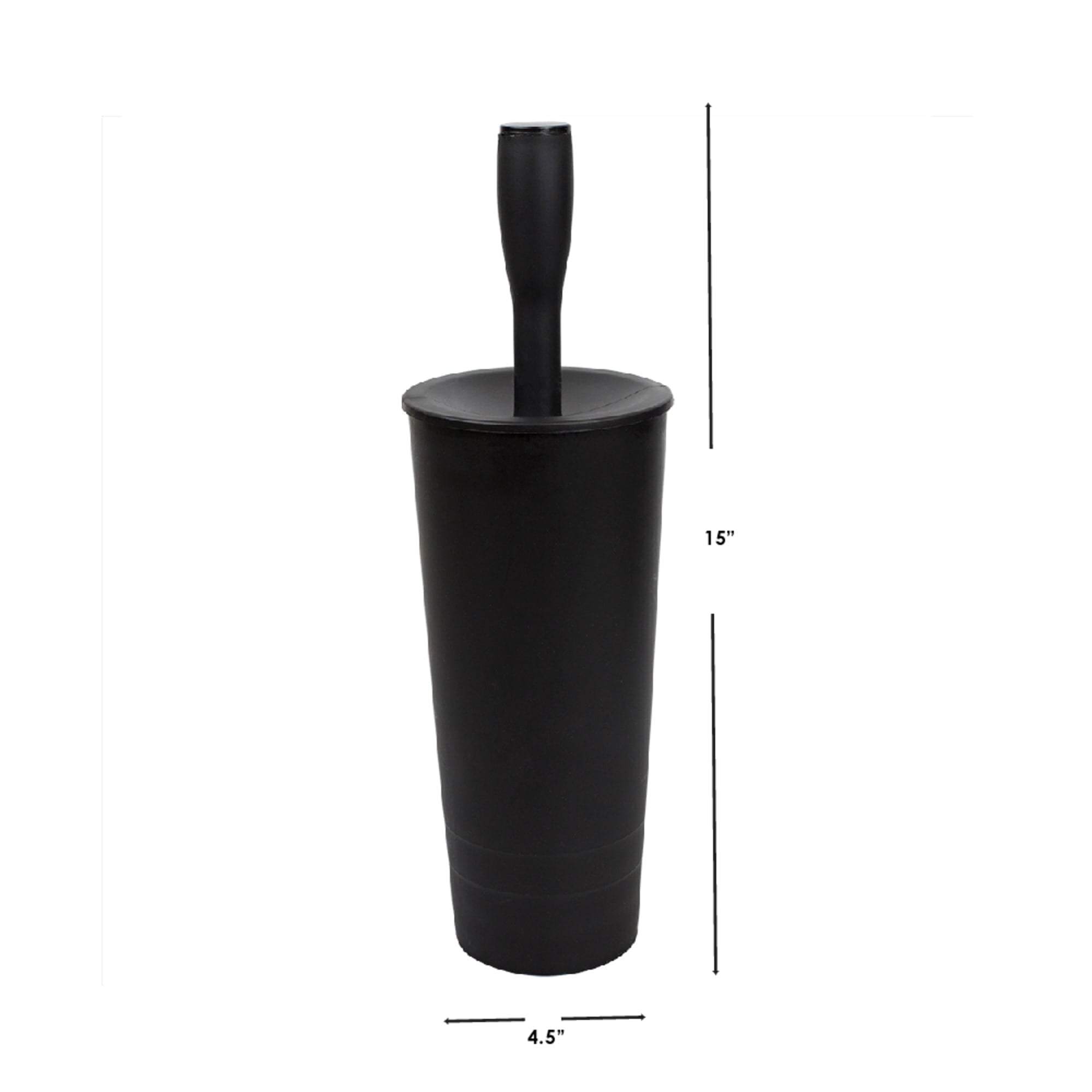 Home Basics Plastic Toilet Brush Holder, Black $6.00 EACH, CASE PACK OF 12