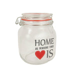 Load image into Gallery viewer, Home Basics Home is Where the Heart Is 34 oz. Glass Jar $2.50 EACH, CASE PACK OF 12
