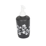 Load image into Gallery viewer, Home Basics Floral Printed 7 Piece Plastic Bath Accessory Set, Black $10.00 EACH, CASE PACK OF 6
